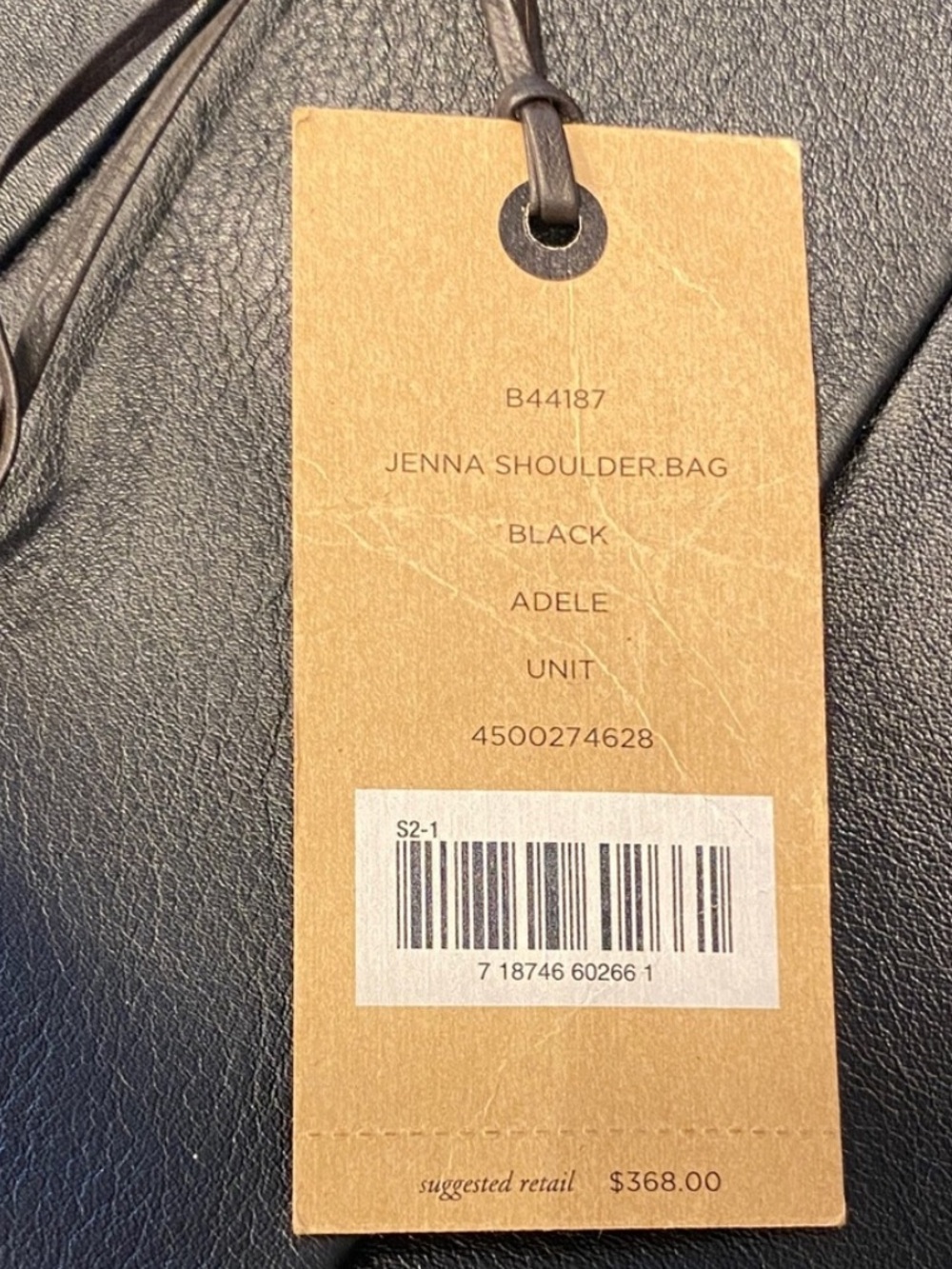 Cole Haan Jenna Leather Shoulder Bag Black Braided Strap NWT - Picture 15 of 15